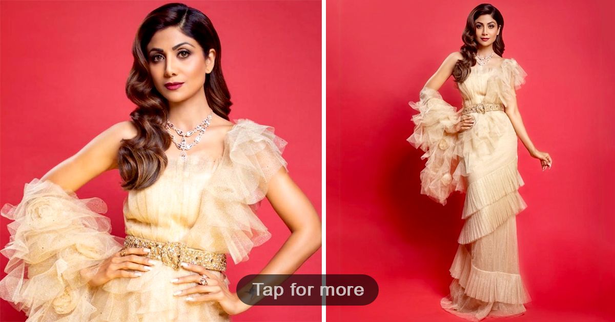 Shilpa Shetty Looks Like An Image Of Perfection In This Golden Number!